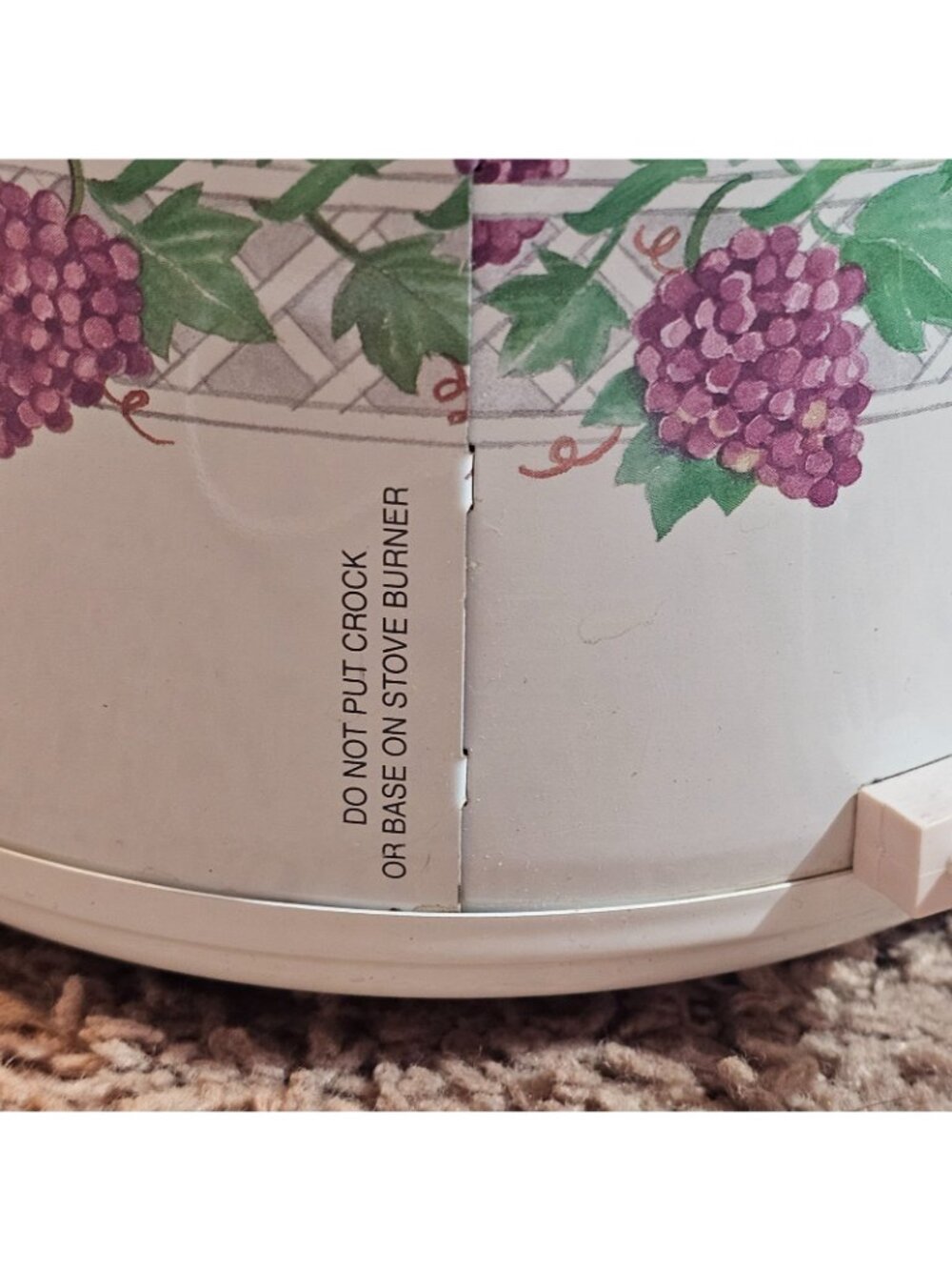 Vtg Rival Crock-Ette 1 Quart Slow Cooker 3205 Grapevine Green Stoneware w/ Box - Picture 5 of 12